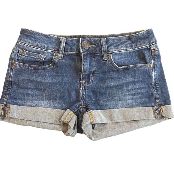 So shortie jean shorts size 0 cuffed shorts - Picture 1 of 5